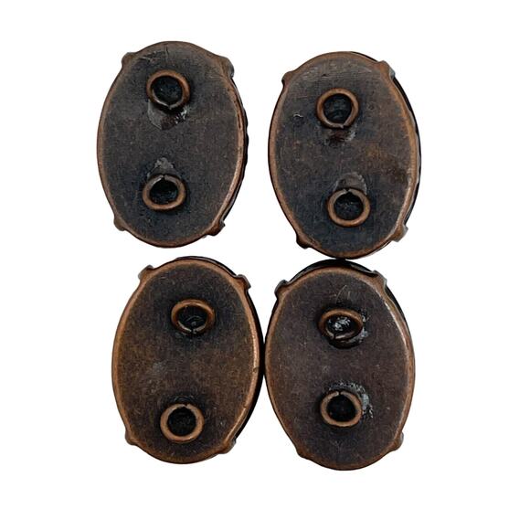 Decorative Brown Garment Button w/ Metal Handle Sewing Craft Clothes Accessory - Picture 6 of 8